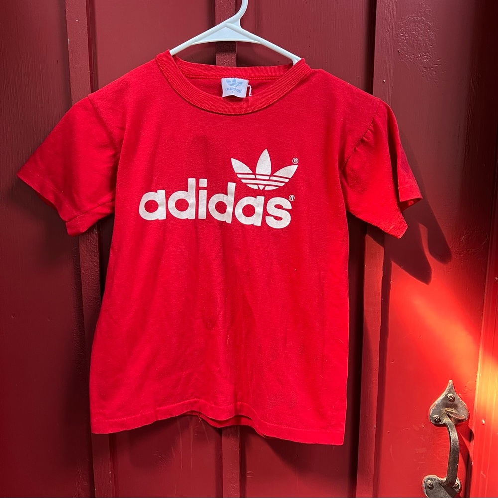 1970’S RETRO ADIDAS T-SHIRT – LOGO GRAPHIC FULL FRONT & BACK
